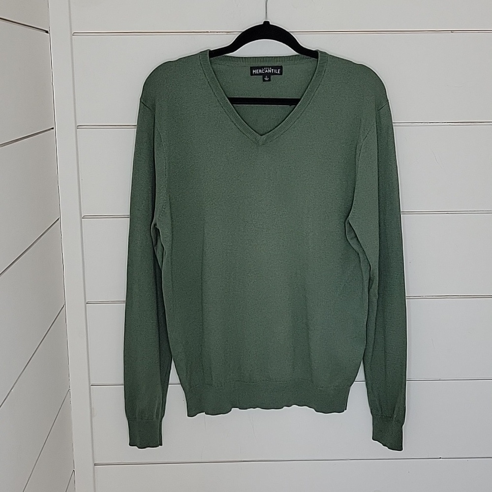 J Crew Mercantile large green v neck sweater